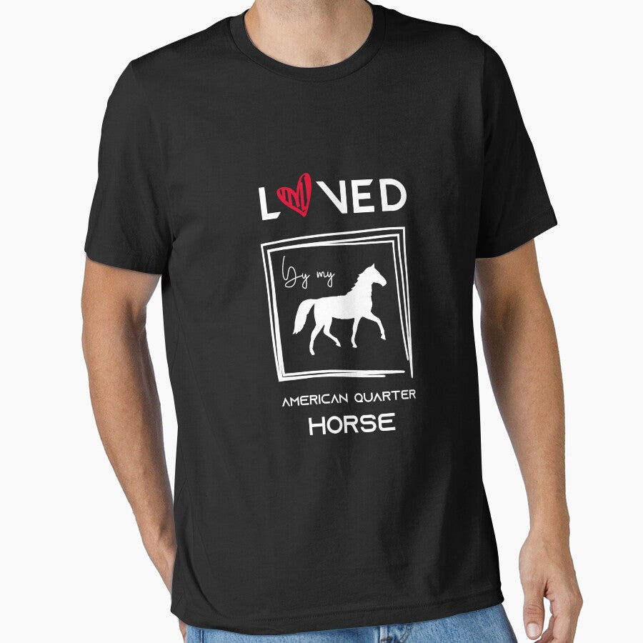 Loved By My AMERICAN QUARTER HORSE Brother's Clothing - Adult & Kids T-Shirts, Sweatshirts & Hoodies apparel design preview 1