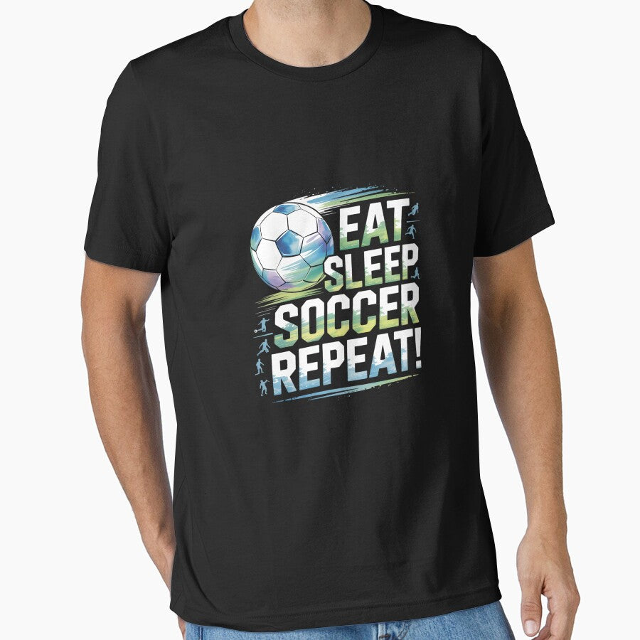 Soccer Eat Sleep Repeat Boys Youth Kids by - Adult & Kids T-Shirts, Sweatshirts & Hoodies apparel design preview 1