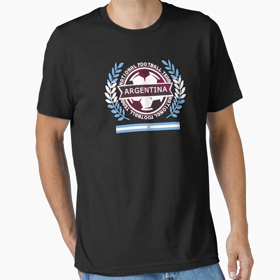 Argentina New Football Supporters T-Shirt - Minimalist Print for Adults - T-Shirt, Sweatshirt, Hoodie