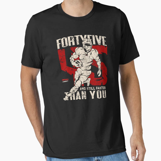 45Th Birthday Football Lover T-Shirt - Fun Novelty Design Men Women - T-Shirt, Sweatshirt, Hoodie