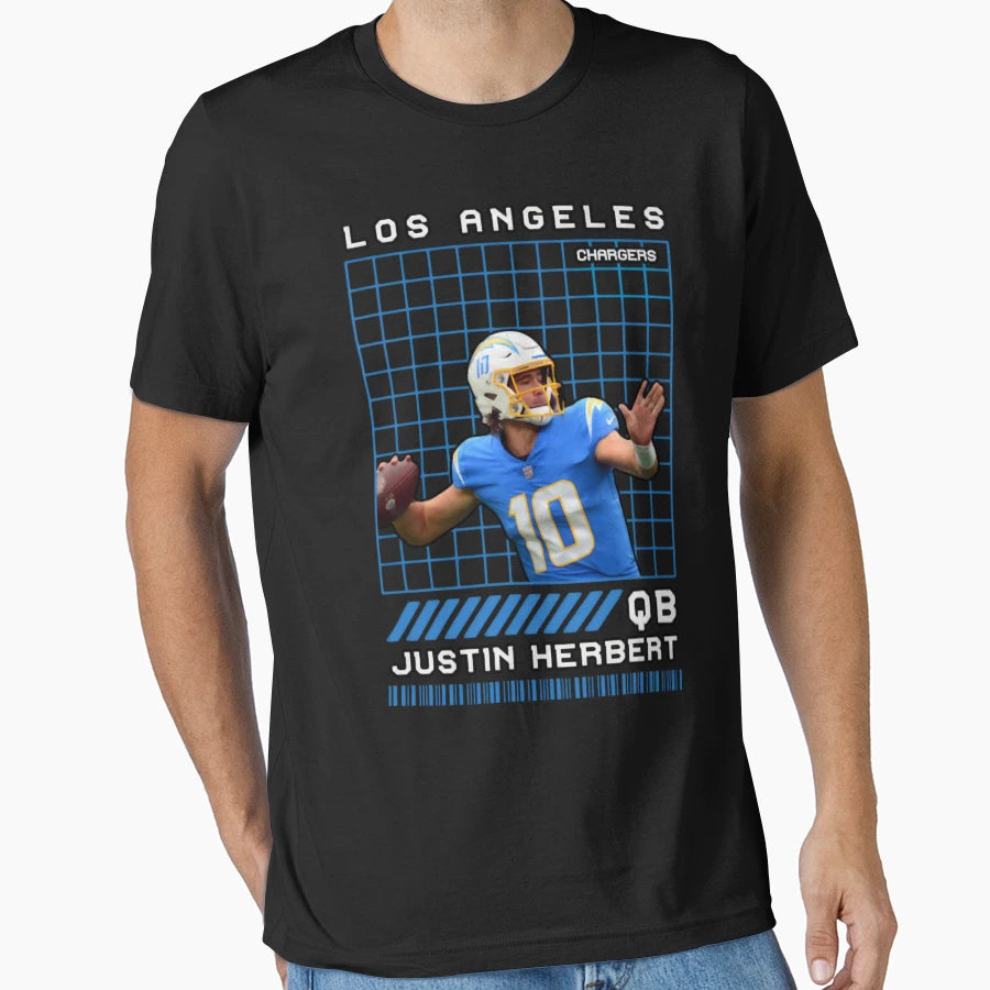 JH Qb Los Angeles Chargers Zombusterr T-Shirt - Novelty Apparel for Adults - T-Shirt, Sweatshirt, Hoodie