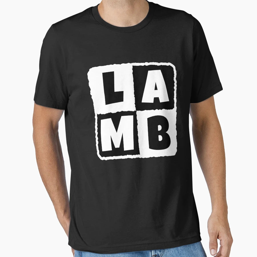 Lamb Black And White Square T-Shirt - Minimalist Print for Adults - T-Shirt, Sweatshirt, Hoodie