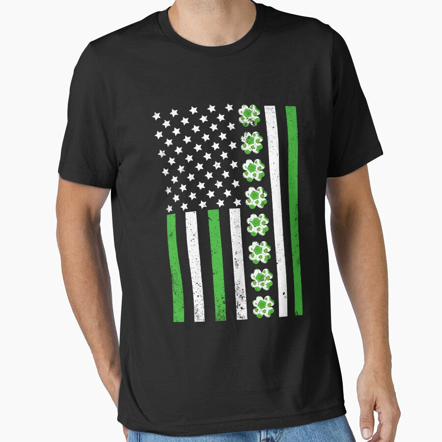 Ireland Soccer Sport USA Flag Shamrock St Patrick's - Adult & Kids T-Shirts, Sweatshirts & Hoodies apparel design preview 1