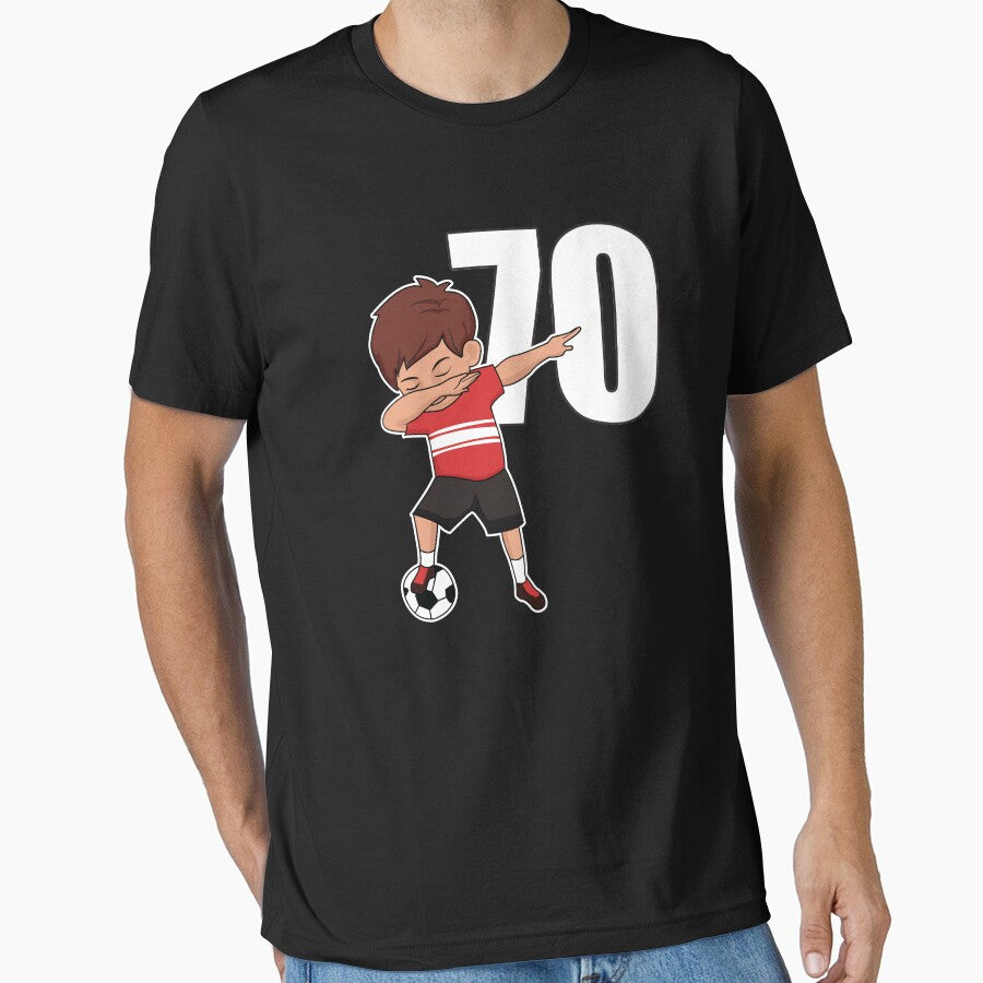 Awesome Soccer Player Number 70 Athlete Athletic - Adult & Kids T-Shirts, Sweatshirts & Hoodies apparel design preview 1