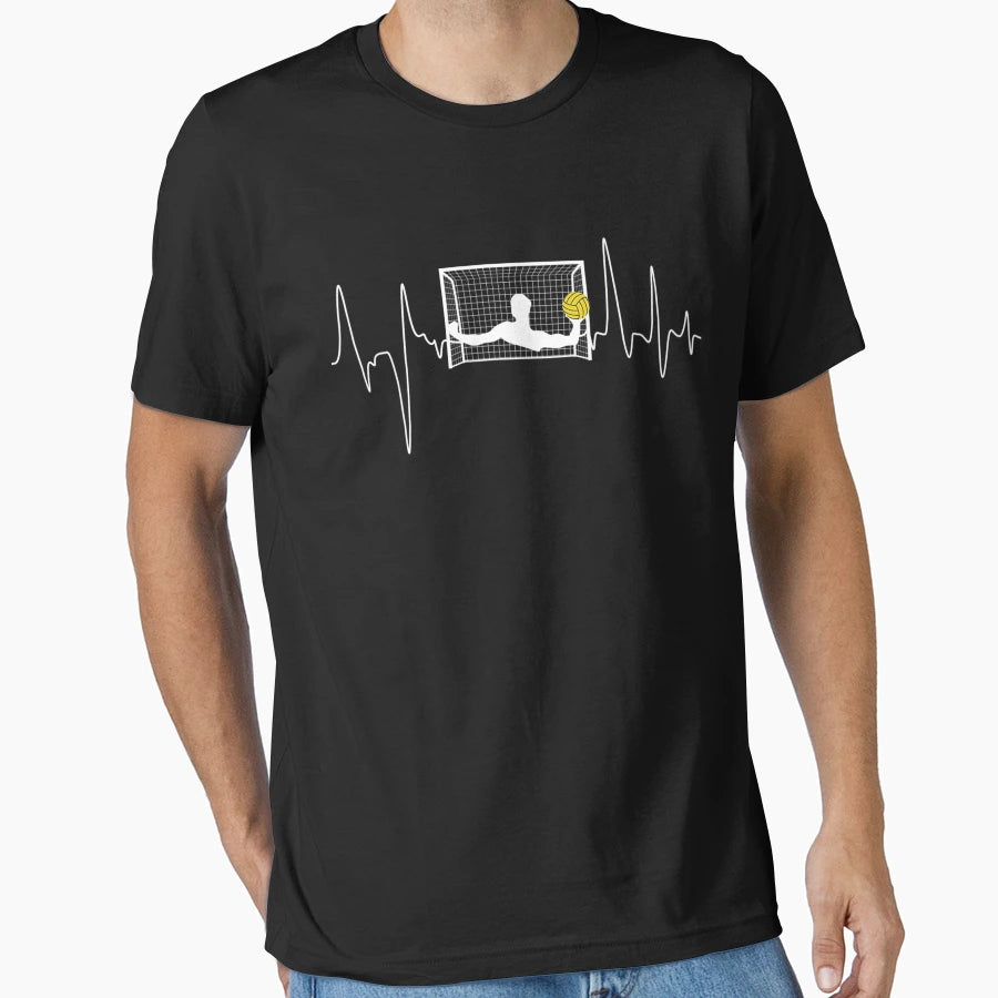 Water Polo Goalie Heartbeat Pulse T-Shirt - Casual Everyday Wear Men Women - T-Shirt, Sweatshirt, Hoodie
