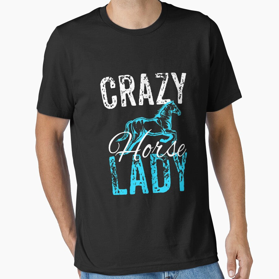 Crazy Horse Lady, Lover Gift, Women's Funny by - Adult & Kids T-Shirts, Sweatshirts & Hoodies apparel design preview 1