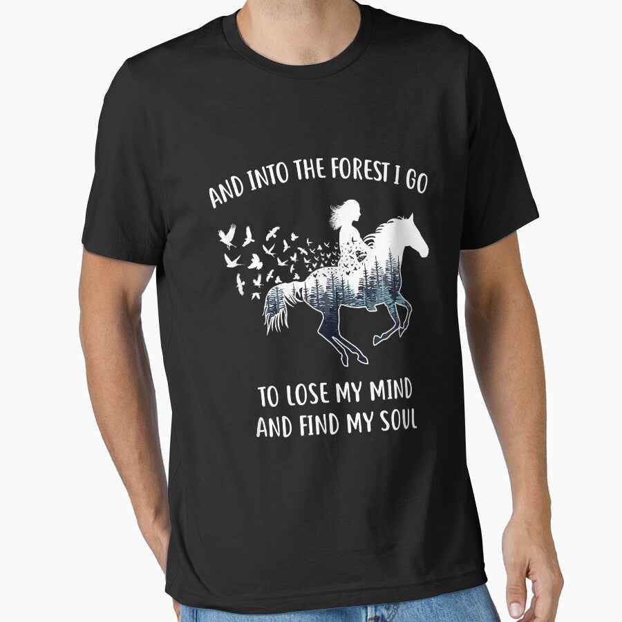 Horse For Women Into The Forest I Go Riding by - Adult & Kids T-Shirts, Sweatshirts & Hoodies apparel design preview 1