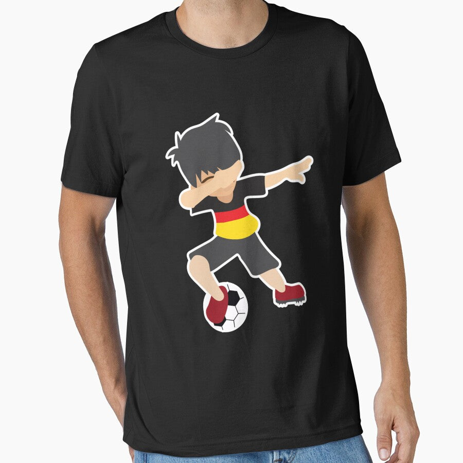 Dabbing Soccer Kid Germany Lover Gift Idea Sticker by - Adult & Kids T-Shirts, Sweatshirts & Hoodies apparel design preview 1