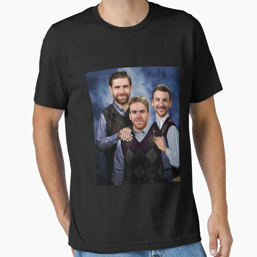 Connor Mcdavid Leon Draisaitl Zach Hyman T-Shirt - Minimalist Print Unisex - T-Shirt, Sweatshirt, Hoodie