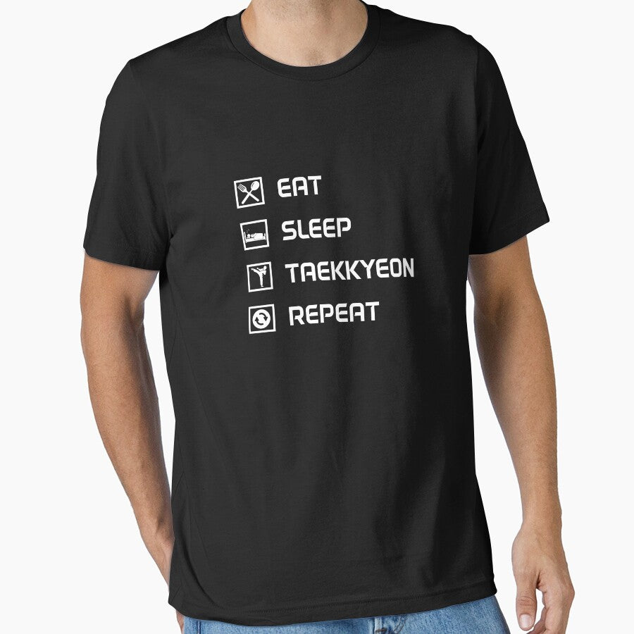 Eat sleep Taekkyeon repeat by Beinfashion - Adult & Kids T-Shirts, Sweatshirts & Hoodies apparel design preview 1