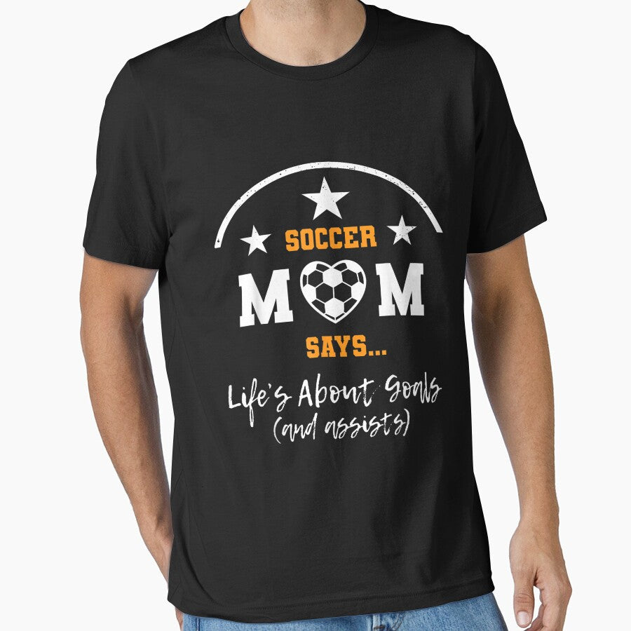 Soccer Mom Womens Lifes About Goals by - Adult & Kids T-Shirts, Sweatshirts & Hoodies apparel design preview 1