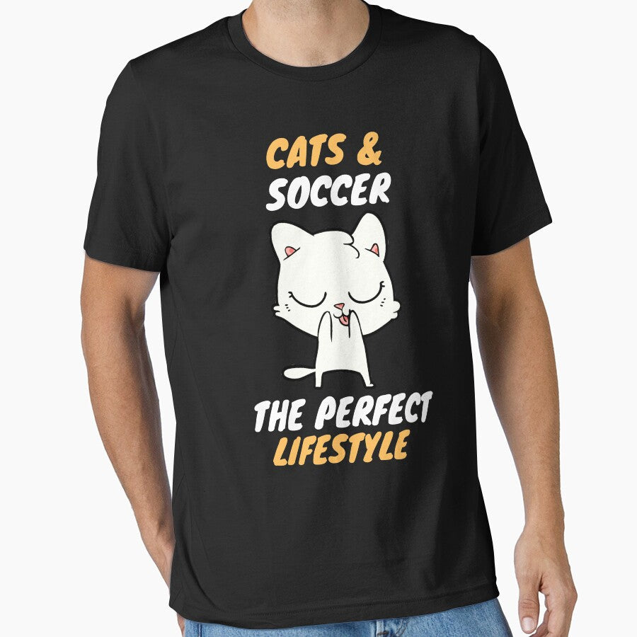 Cats and soccer lifestyle by SnowballStep - Adult & Kids T-Shirts, Sweatshirts & Hoodies apparel design preview 1