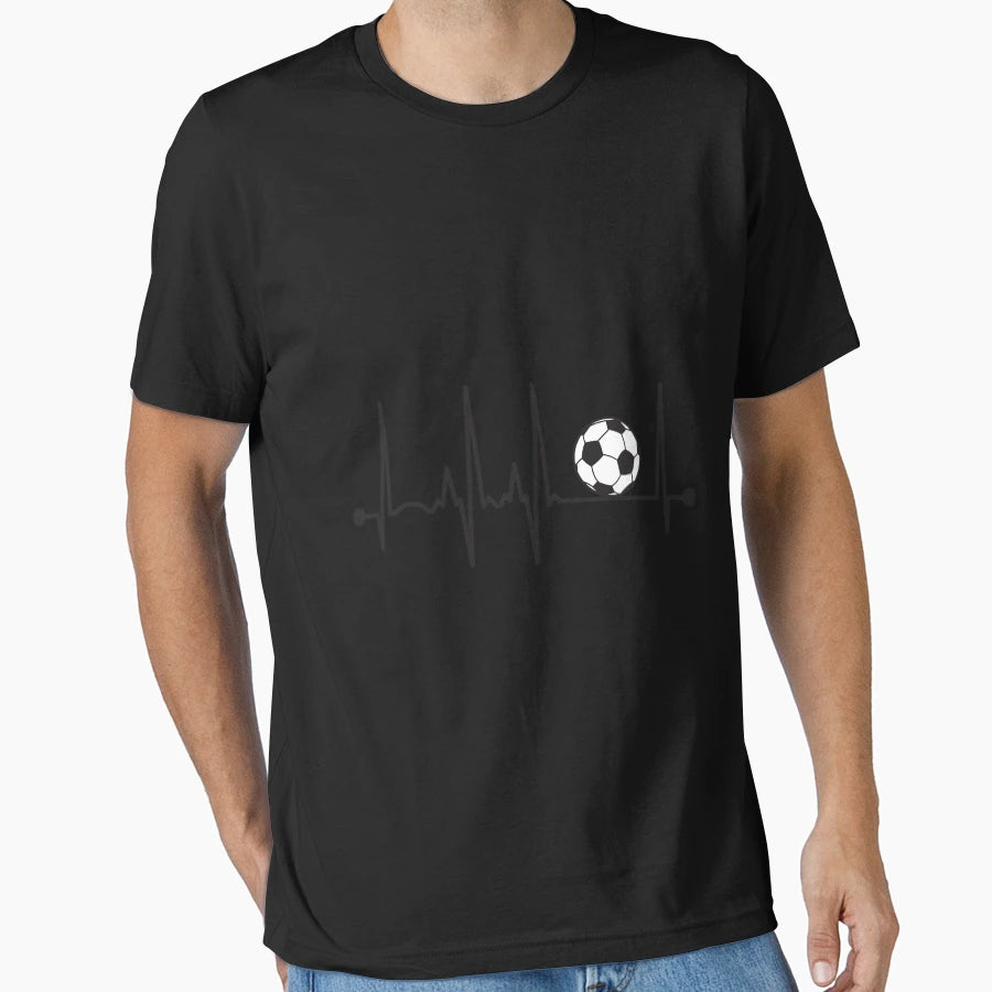 Soccer Heartbeat T-Shirt - Aesthetic Graphic Unisex - T-Shirt, Sweatshirt, Hoodie