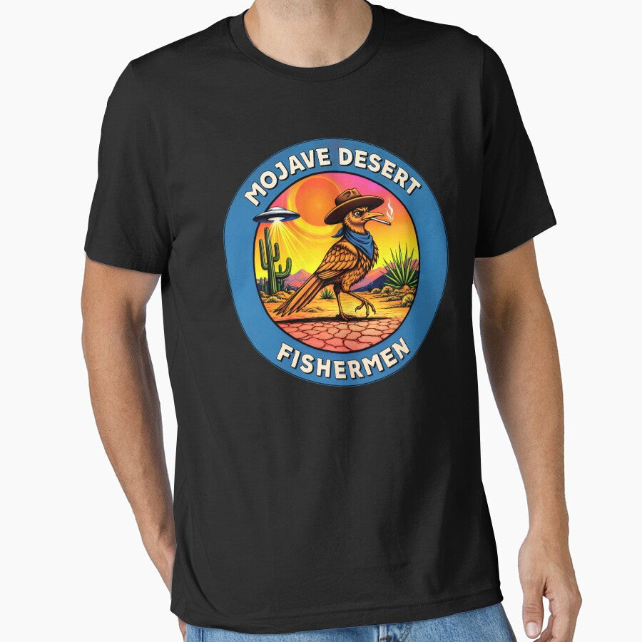 Mojave Desert Fishermen Smoking Roadrunner by - Adult & Kids T-Shirts, Sweatshirts & Hoodies apparel design preview 1