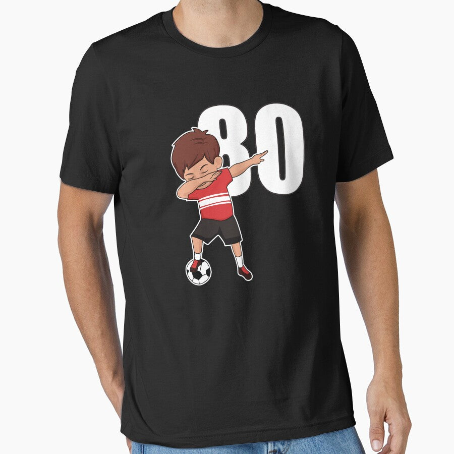 Awesome Soccer Player Number 80 Athlete Athletic - Adult & Kids T-Shirts, Sweatshirts & Hoodies apparel design preview 1