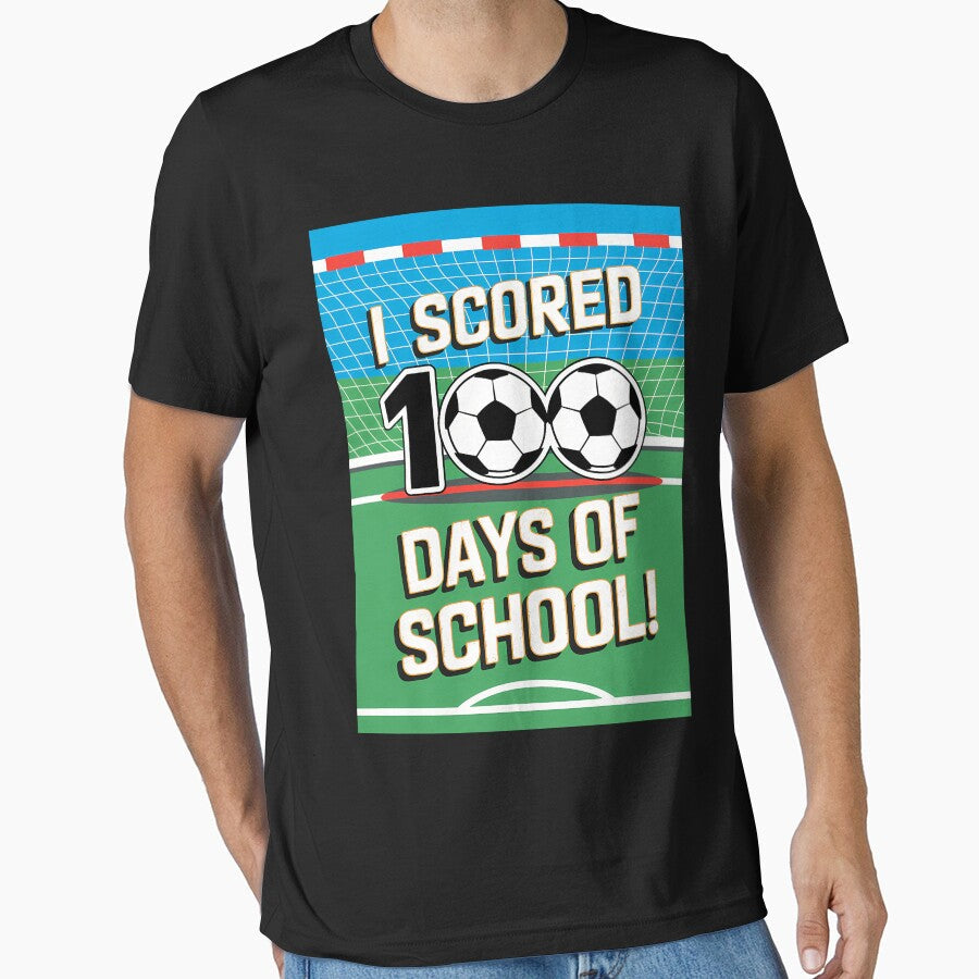 100 Days Of School Soccer Player Smarter Sport by - Adult & Kids T-Shirts, Sweatshirts & Hoodies apparel design preview 1