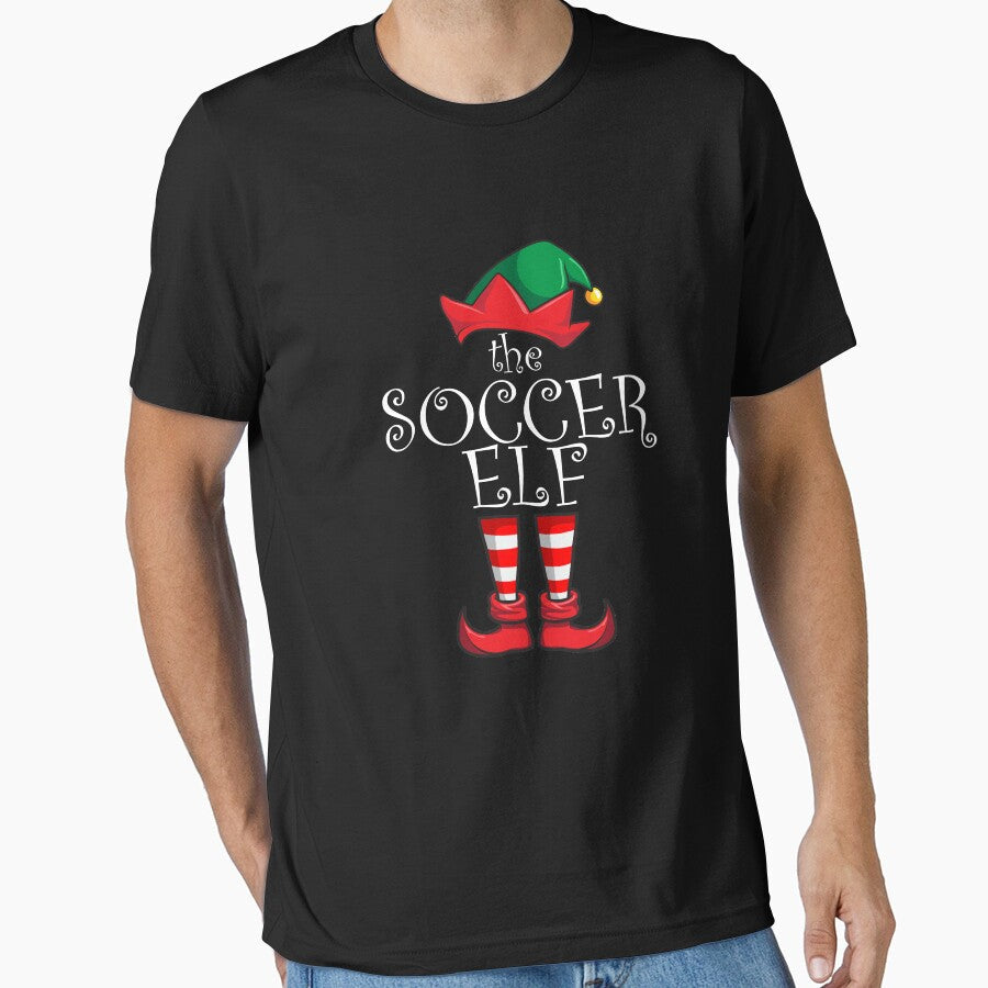 Soccer Elf Matching Family Christmas Party Pajama - Adult & Kids T-Shirts, Sweatshirts & Hoodies apparel design preview 1