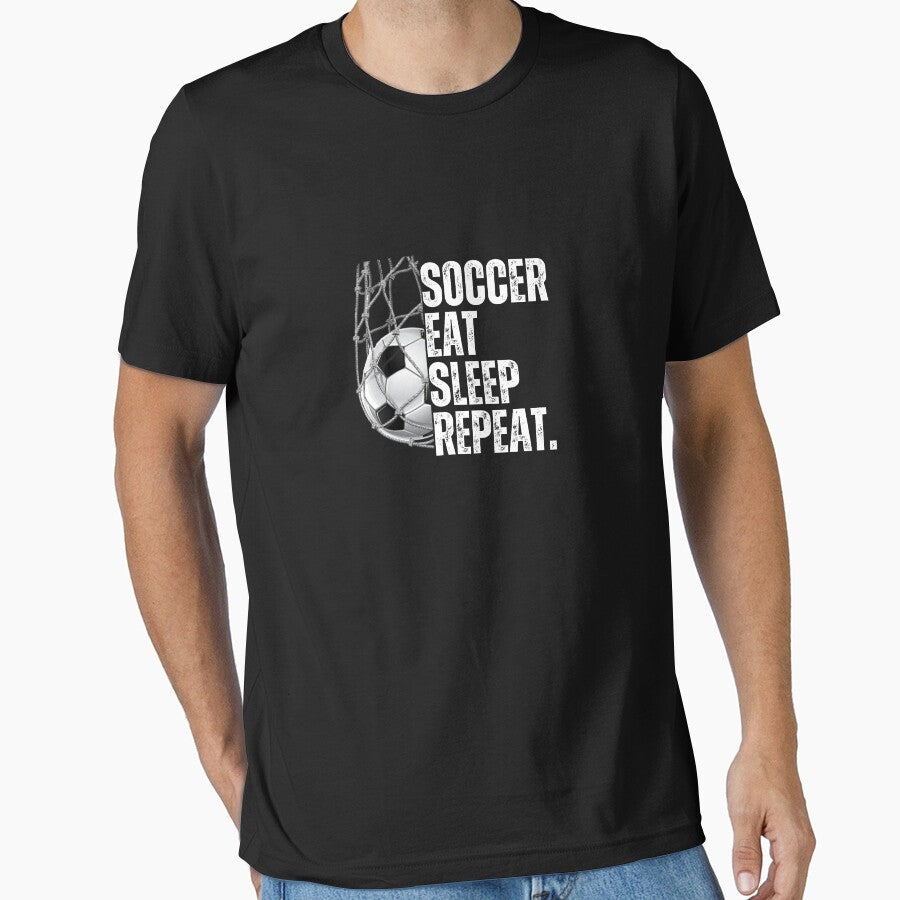 SOCCER, EAT, SLEEP, REPEAT. by Storm4Clo - Adult & Kids T-Shirts, Sweatshirts & Hoodies apparel design preview 1