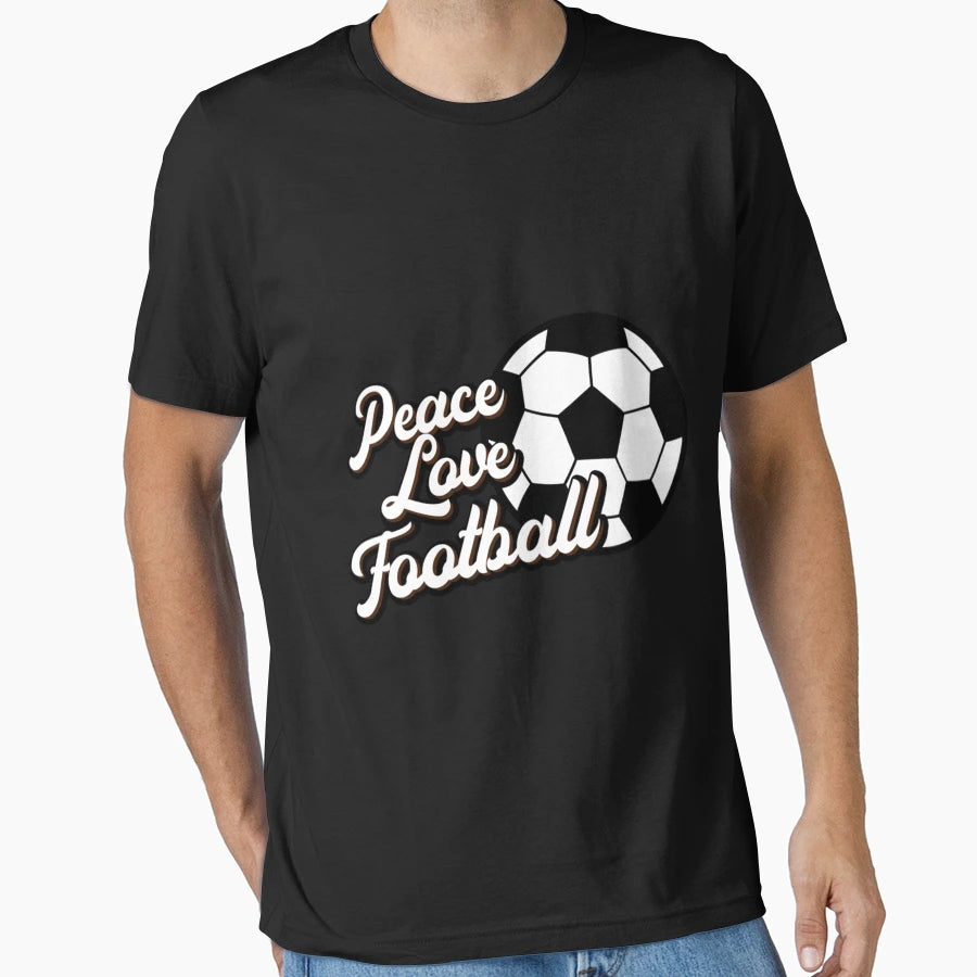 Peace Love Football T-Shirt - Trendy Graphic Unisex - T-Shirt, Sweatshirt, Hoodie