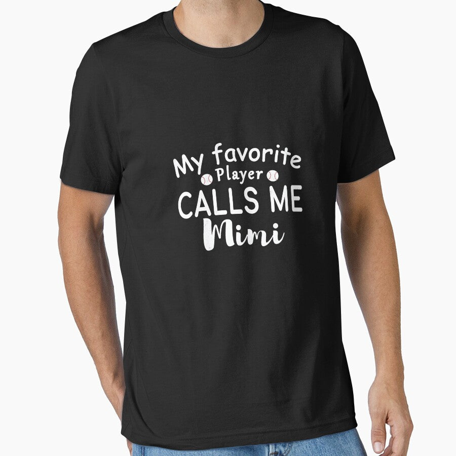 My Favorite Player Calls Me Mimi Baseball For Women - Adult & Kids T-Shirts, Sweatshirts & Hoodies apparel design preview 1