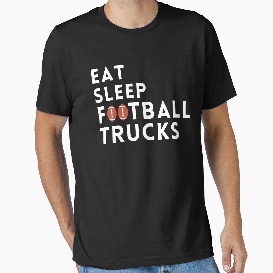 Eat Sleep Football Great Gift Football T-Shirt - Minimalist Print Unisex - T-Shirt, Sweatshirt, Hoodie