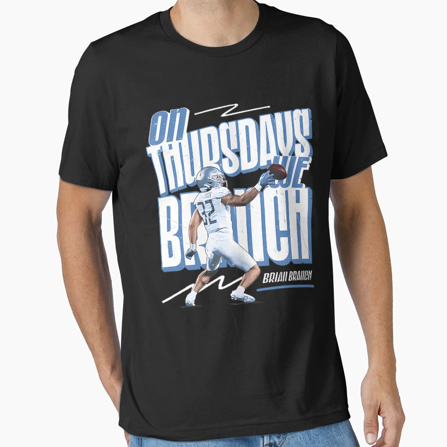 Brian Branch Detroit Lions Thursdays We T-Shirt - Custom Art Print Unisex - T-Shirt, Sweatshirt, Hoodie