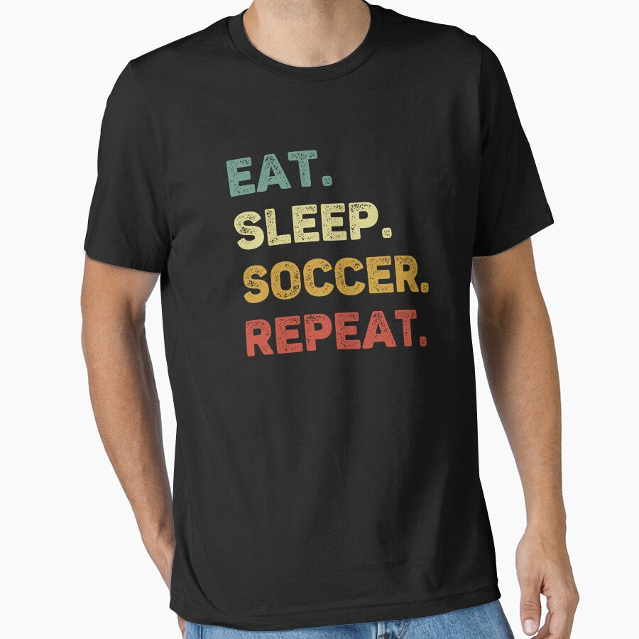 Soccer Player Life Funny Retro by WhistleCloset - Adult & Kids T-Shirts, Sweatshirts & Hoodies apparel design preview 1
