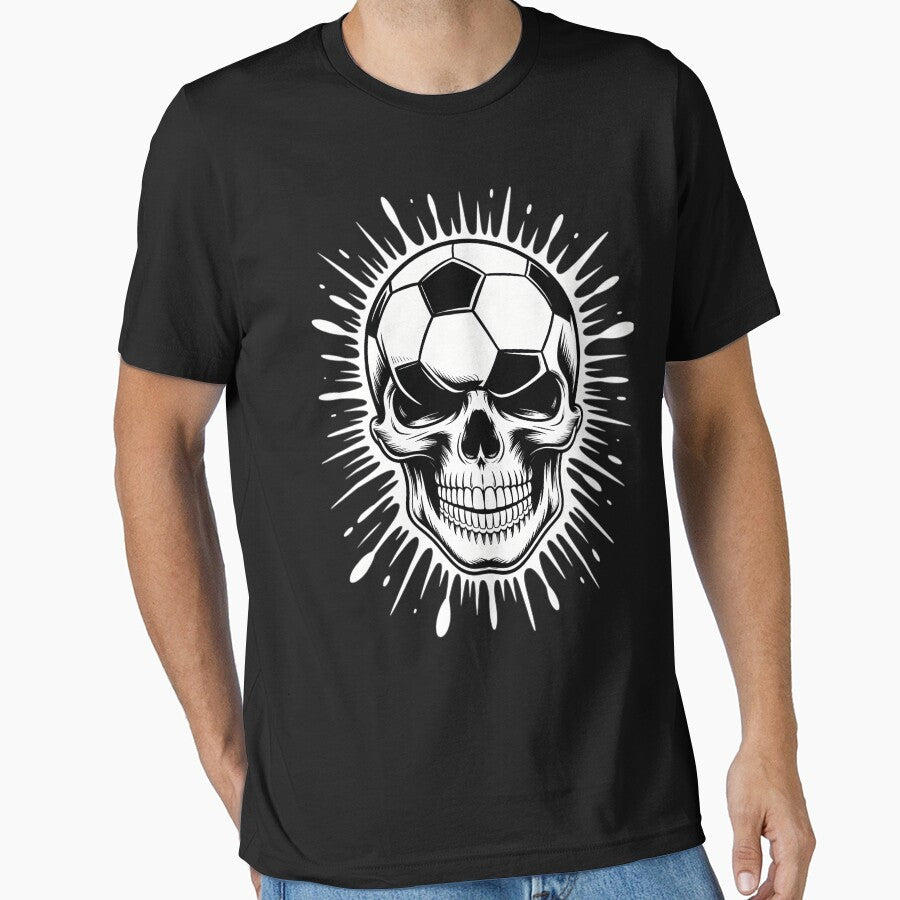 Halloween Soccer Ball Skull Sport All Hallows' Day by - Adult & Kids T-Shirts, Sweatshirts & Hoodies apparel design preview 1