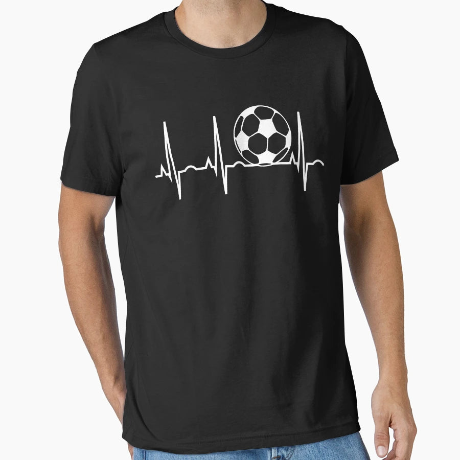 Soccer Heartbeat Soccer Ball Heartbeat T-Shirt - Fun Novelty Design Unisex - T-Shirt, Sweatshirt, Hoodie