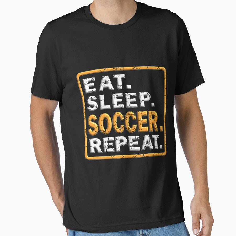 Eat Sleep Soccer Repeat Classic by krnnvrstacy - Adult & Kids T-Shirts, Sweatshirts & Hoodies apparel design preview 1