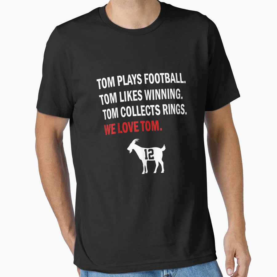 New England Football Goat 12 Greatest T-Shirt - Fun Novelty Design Unisex - T-Shirt, Sweatshirt, Hoodie