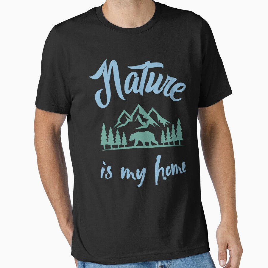 Nature is my home by Silvernuit - Adult & Kids T-Shirts, Sweatshirts & Hoodies apparel design preview 1