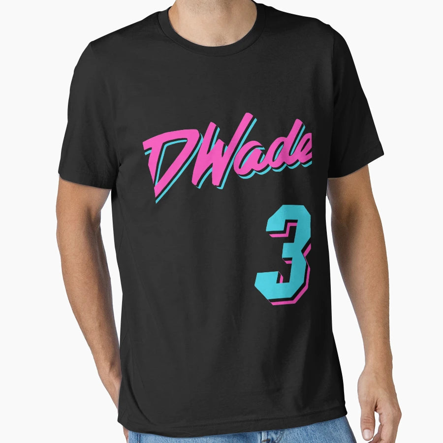 White Miami Wade Miami Vice T-Shirt - Graphic Print Unisex - T-Shirt, Sweatshirt, Hoodie