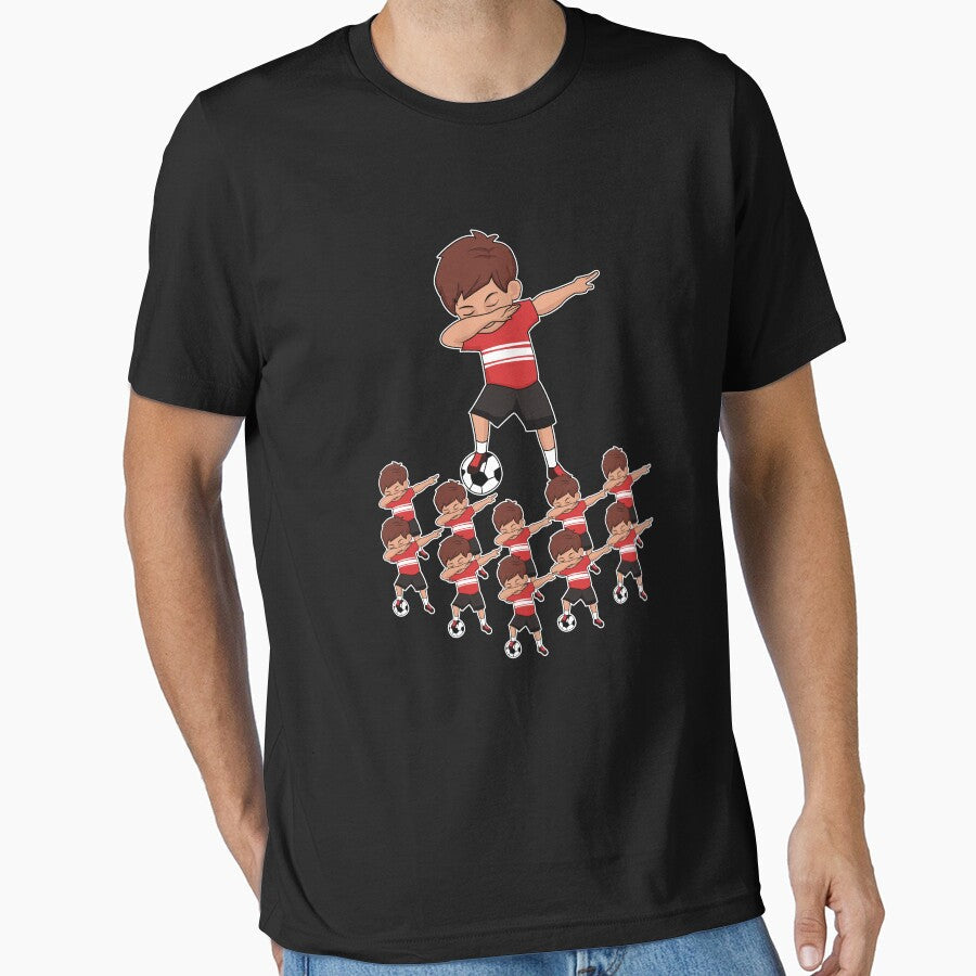 Awesome Soccer Player Sports Team Dabbing Athlete - Adult & Kids T-Shirts, Sweatshirts & Hoodies apparel design preview 1