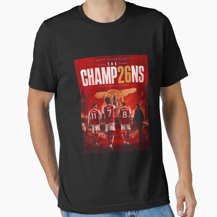 Arsenal Champions League Final 25 T-Shirt - Minimalist Print for Adults - T-Shirt, Sweatshirt, Hoodie