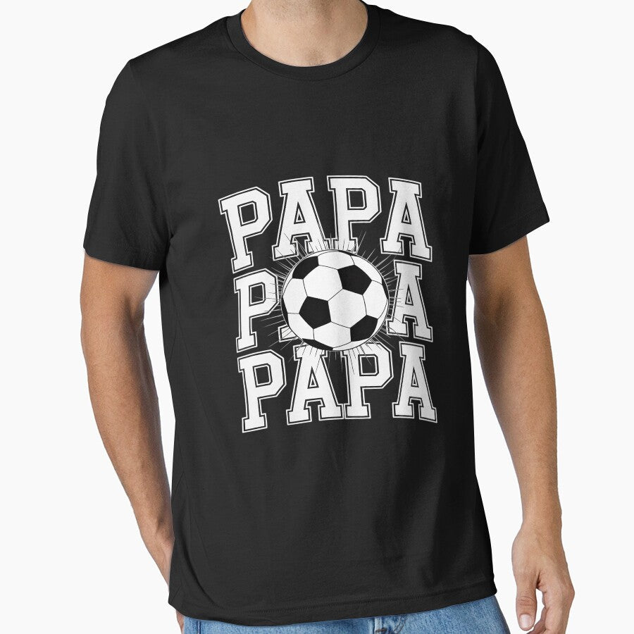 Soccer Papa Cracked Wall Family Matching Birthday by - Adult & Kids T-Shirts, Sweatshirts & Hoodies apparel design preview 1