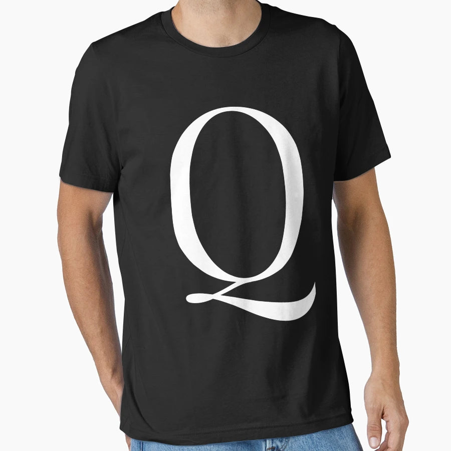 Alphabet Q T-Shirt - Minimalist Print Unisex - T-Shirt, Sweatshirt, Hoodie