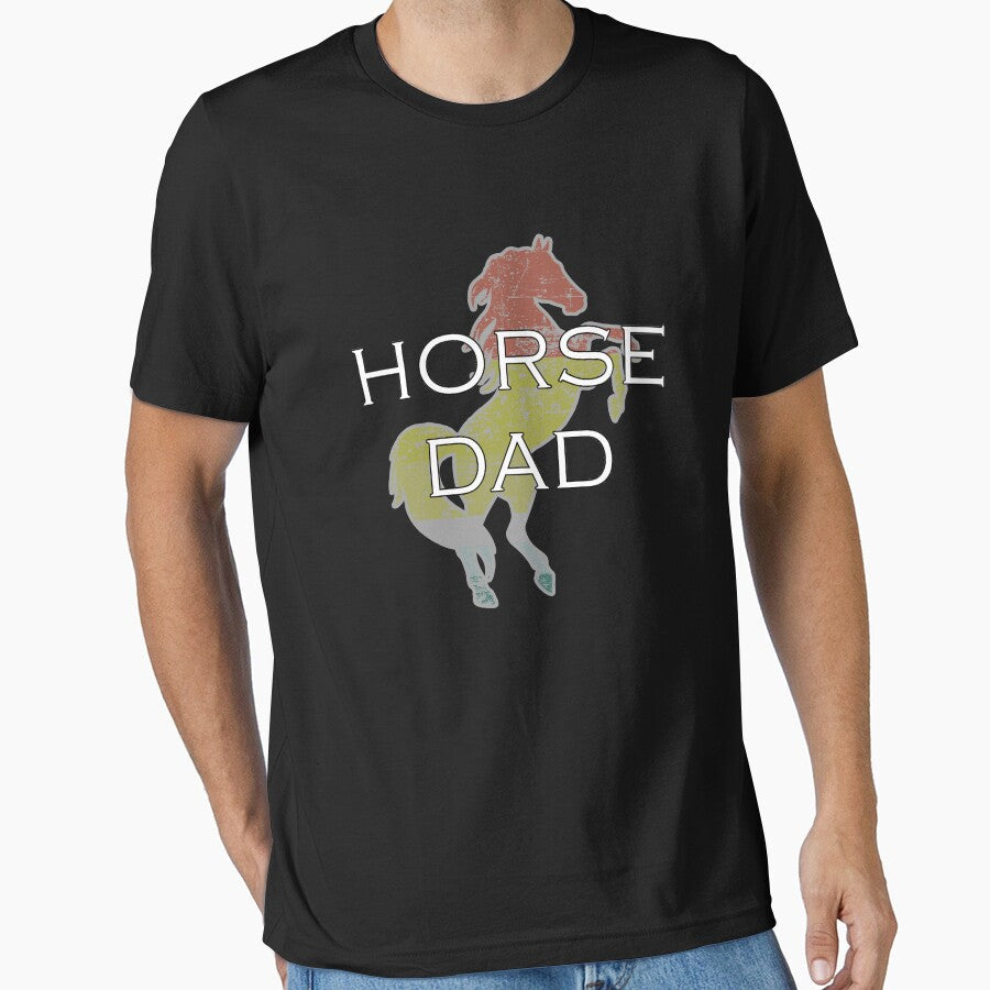 Horse dad by Catsloversdotme - Adult & Kids T-Shirts, Sweatshirts & Hoodies apparel design preview 1