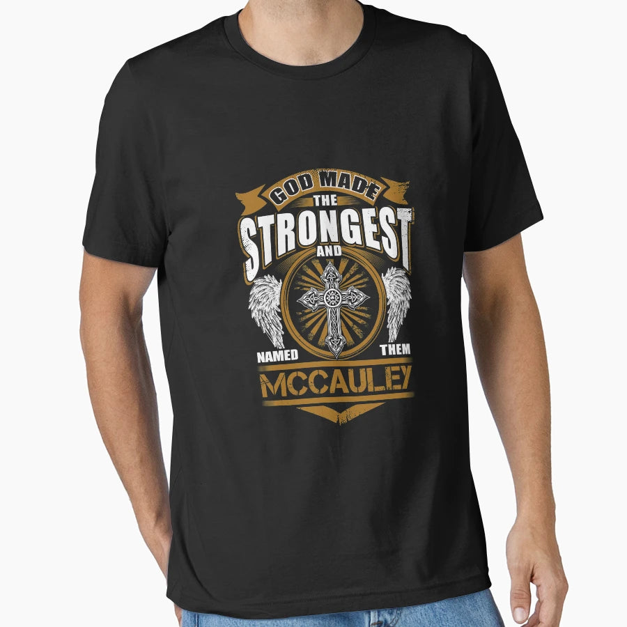 Mccauley Name God Found T-Shirt - Casual Everyday Wear for Adults - T-Shirt, Sweatshirt, Hoodie