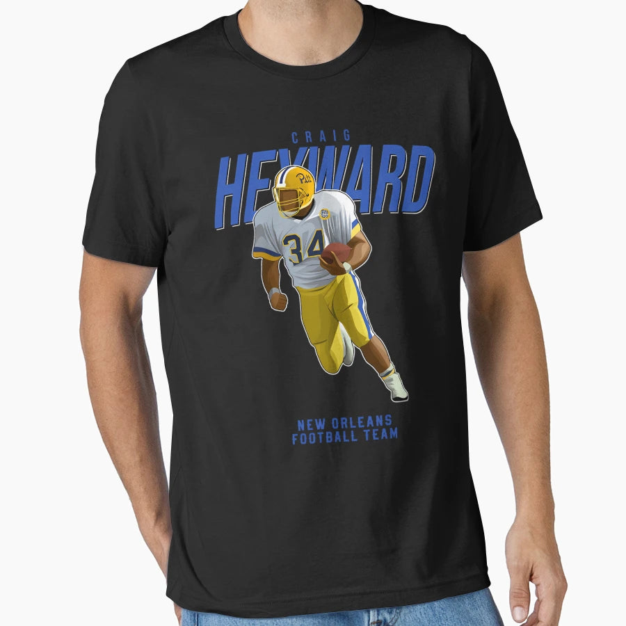 Craig Heyward 34 New Orleans Football T-Shirt - Fun Novelty Design Unisex - T-Shirt, Sweatshirt, Hoodie