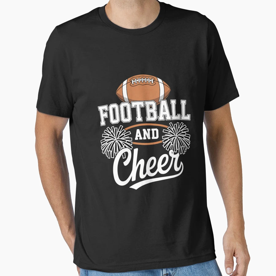 Football And Cheer Dad Cheerleader T-Shirt - Novelty Apparel for Adults - T-Shirt, Sweatshirt, Hoodie