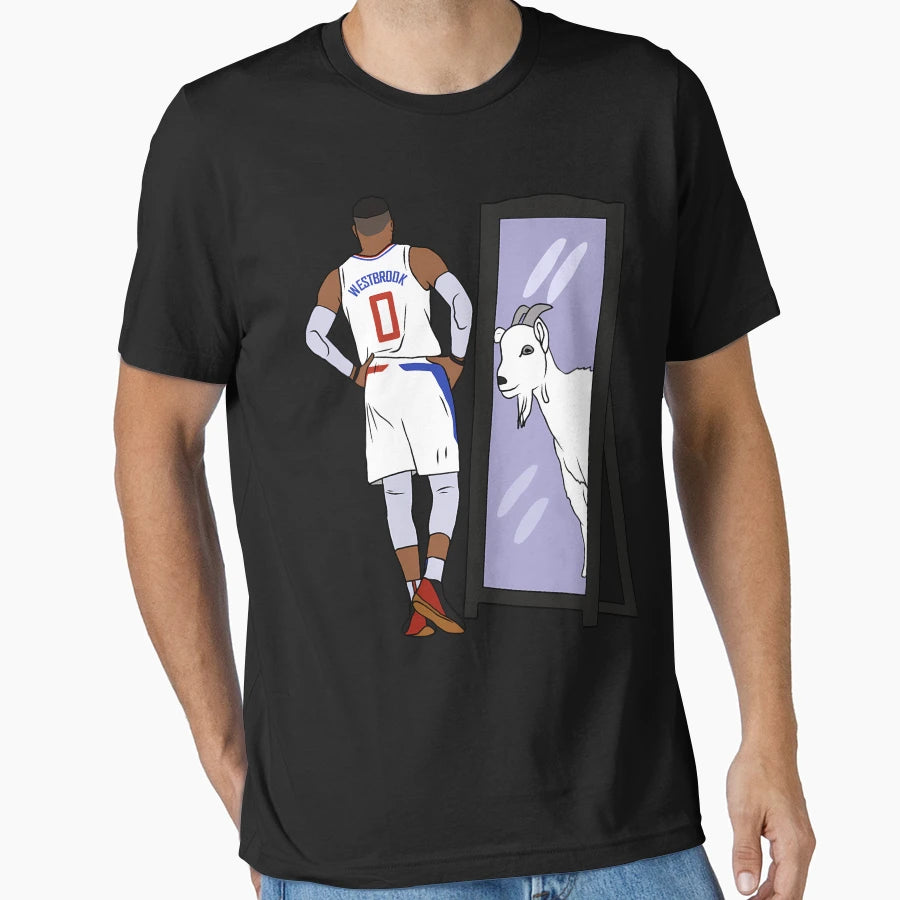 Russell Westbrook Mirror Goat Lac T-Shirt - Custom Art Print Men Women - T-Shirt, Sweatshirt, Hoodie