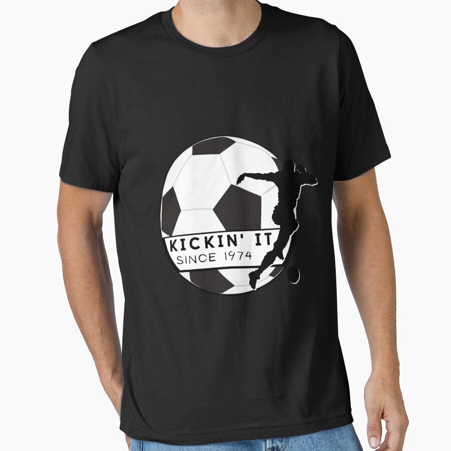 Kicking A Soccer Ball Since 1974 I Love Born To Play - Adult & Kids T-Shirts, Sweatshirts & Hoodies apparel design preview 1