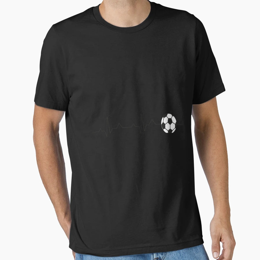 Soccer Heart Beat T-Shirt - Graphic Print Unisex - T-Shirt, Sweatshirt, Hoodie