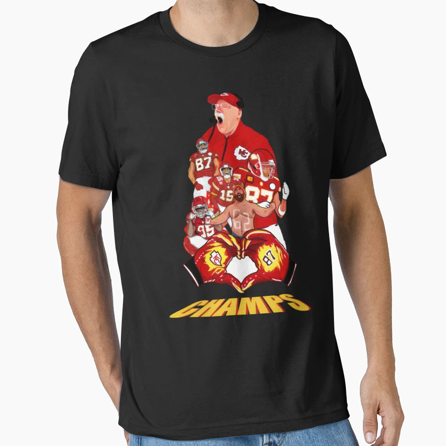 Art Kansas City Chiefs T-Shirt - Custom Art Print for Adults - T-Shirt, Sweatshirt, Hoodie