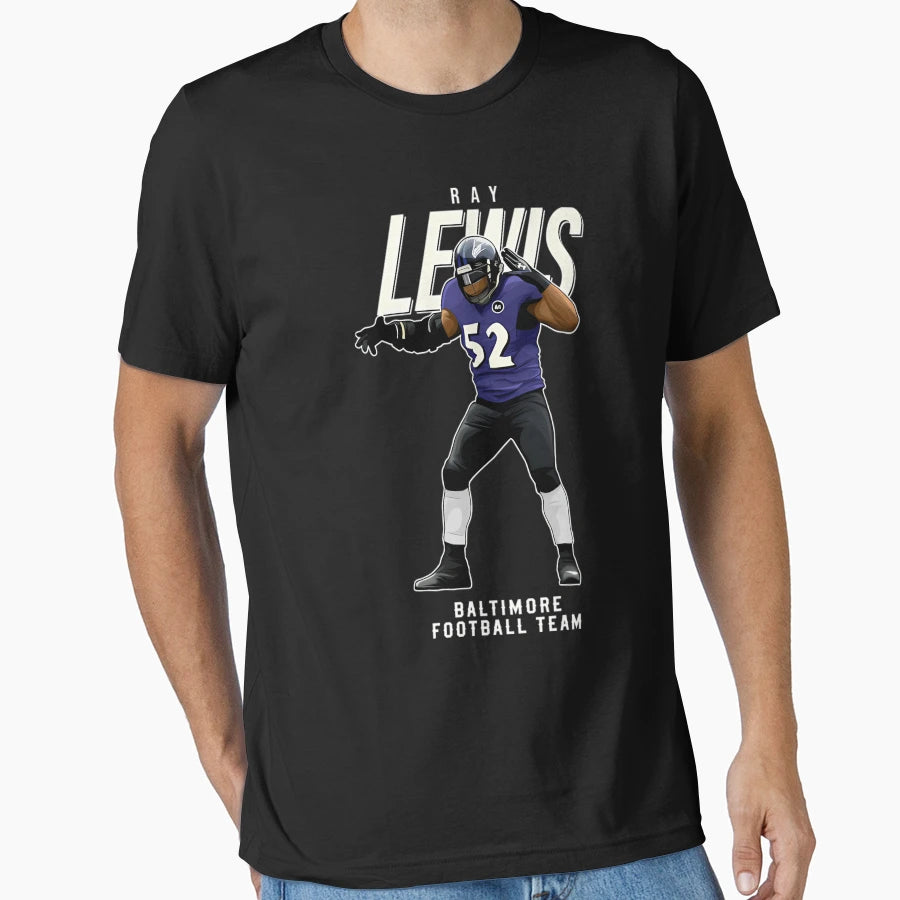 Ray Lewis 52 Baltimore Football Team T-Shirt - Aesthetic Graphic Men Women - T-Shirt, Sweatshirt, Hoodie