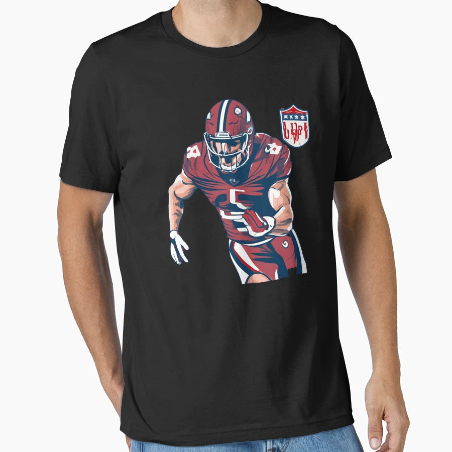 97 Player Touchdown Defensive End T-Shirt - Trendy Graphic for Adults - T-Shirt, Sweatshirt, Hoodie
