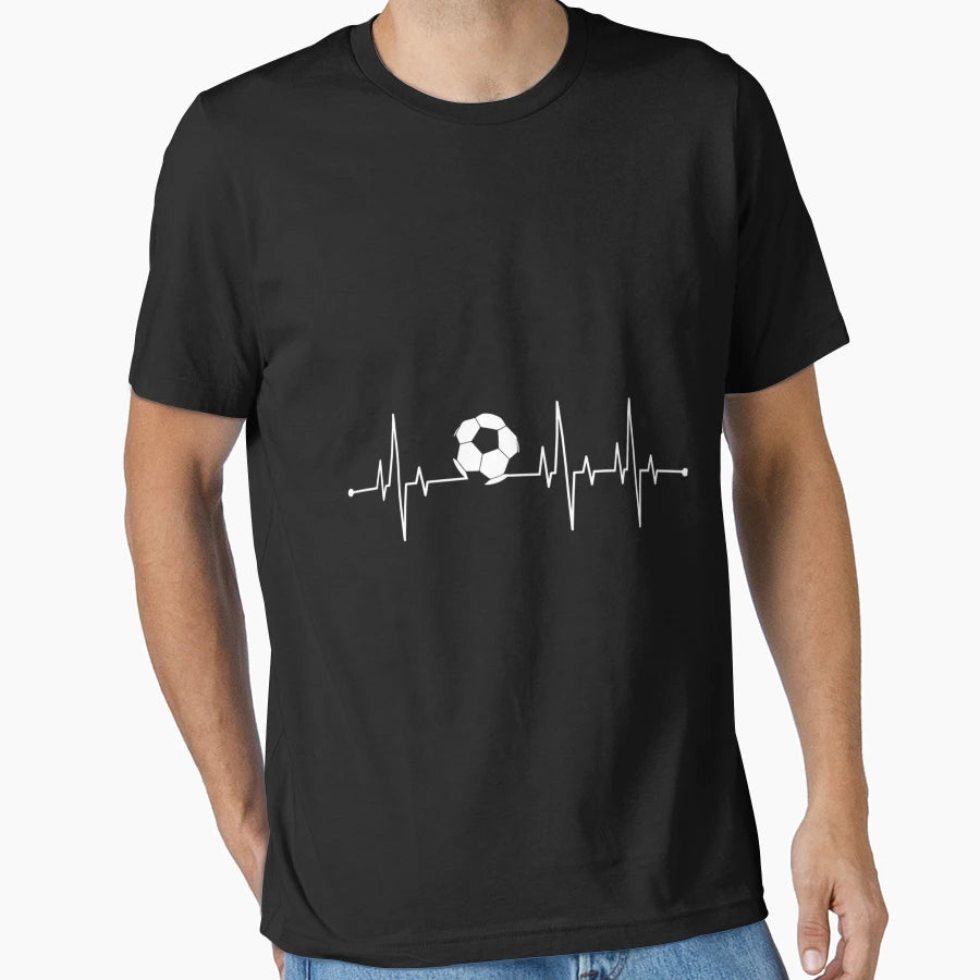 Soccer Heartbeat Active T-Shirt - Unique Graphic Men Women - T-Shirt, Sweatshirt, Hoodie
