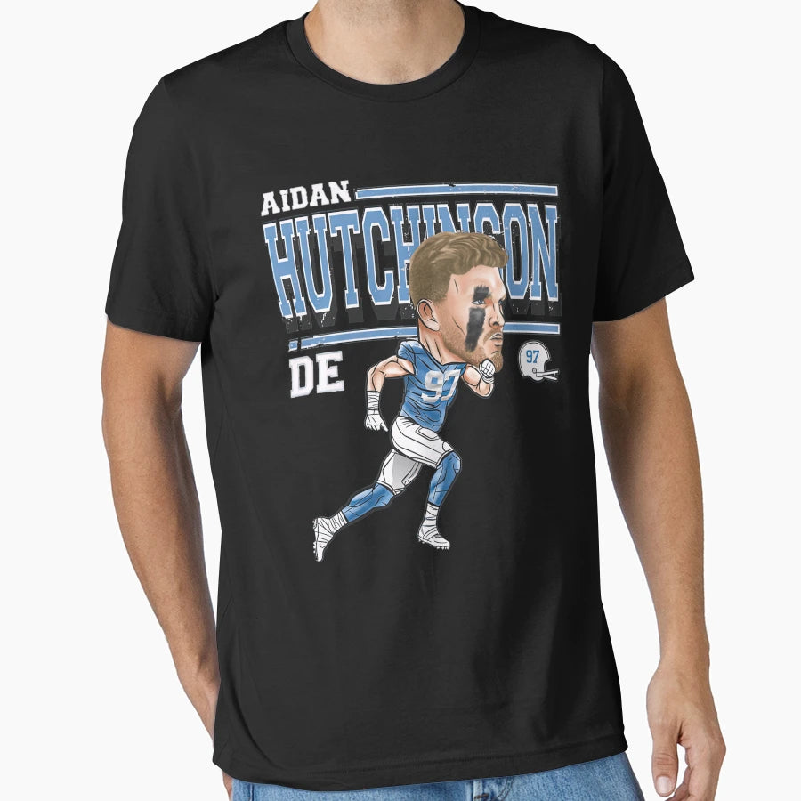 AH Detroit Cartoon T-Shirt - Minimalist Print for Adults - T-Shirt, Sweatshirt, Hoodie