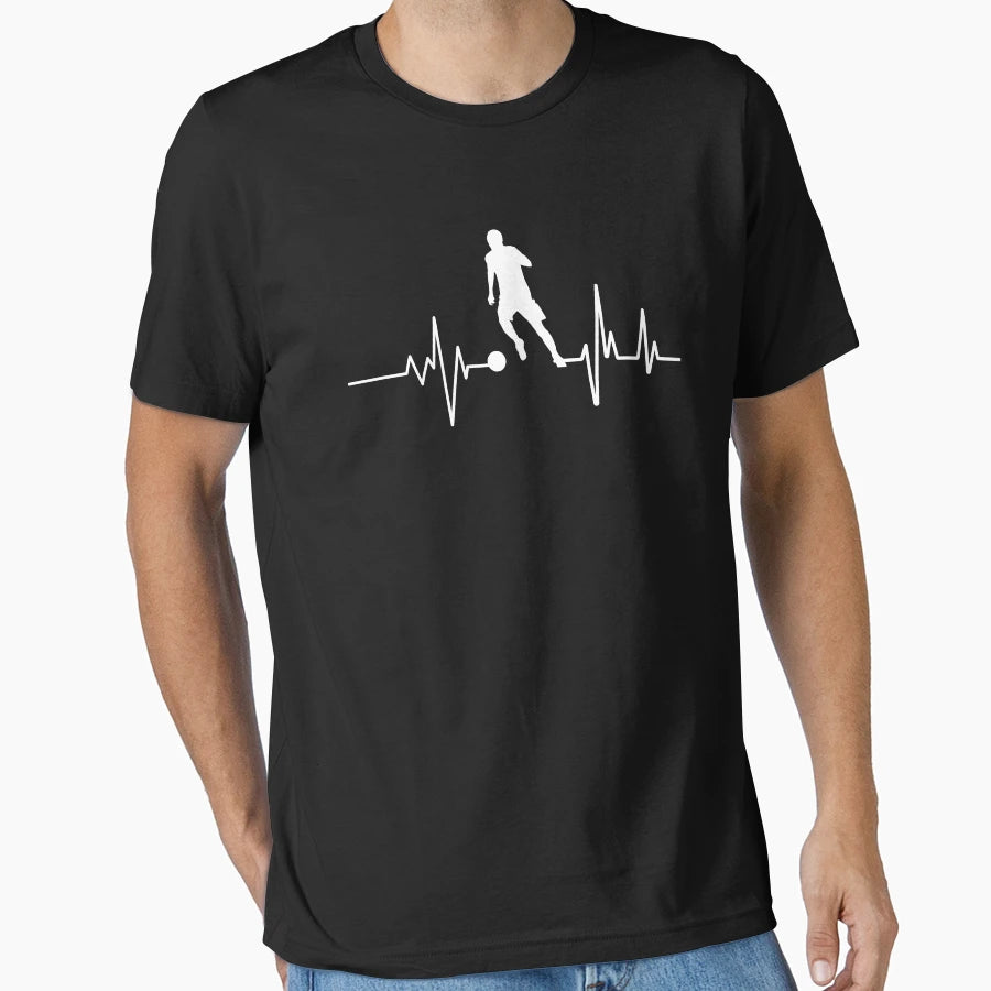 Copy Soccer Heartbeat T-Shirt - Aesthetic Graphic Men Women - T-Shirt, Sweatshirt, Hoodie